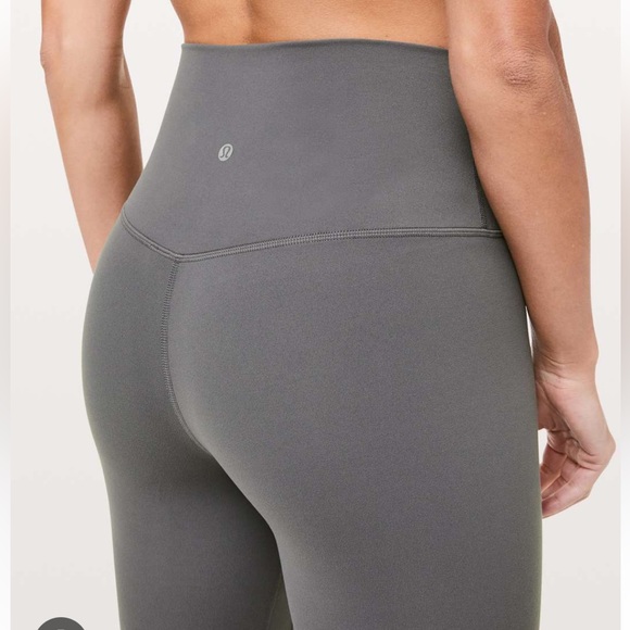lululemon athletica Pants - Lululemon Align Crop 21in Legging Nulu SOFT Grey Purple Color SIZE 4